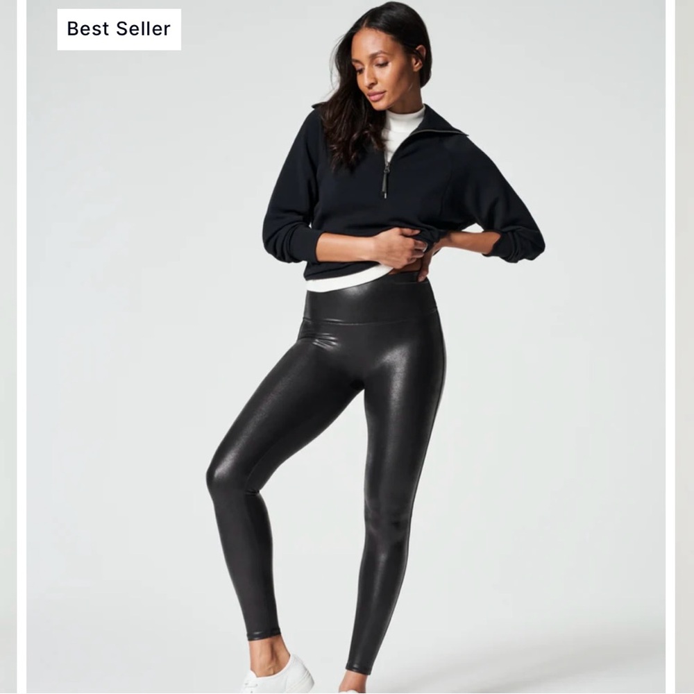 SPANX FAUX LEATHER LEGGINGS